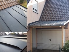 Montage eines Vordaches 